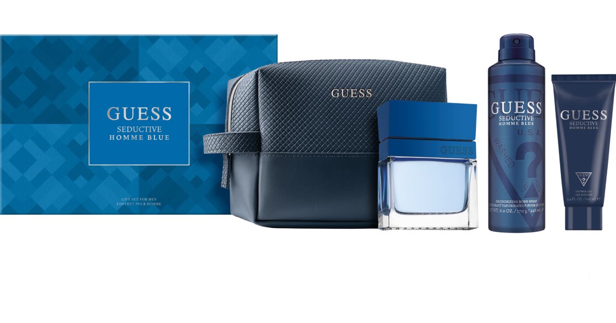 Seductive Blue Homme Set de 4 piezas EDT 3.4oz (100mL) para hombre de Guess