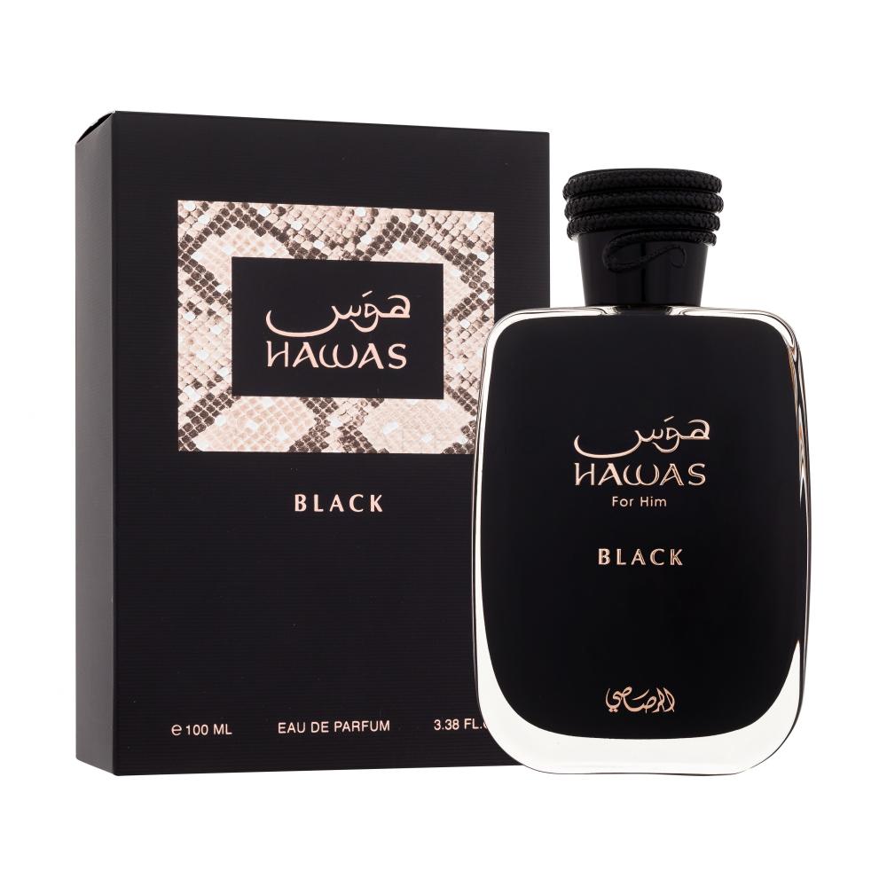 Hawas Black 3.4oz (100mL) EDP para hombres de Rasasi