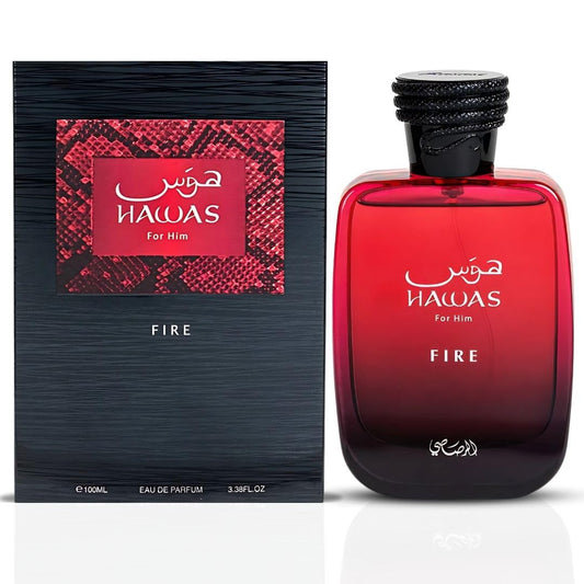 Hawas Fire 3.4oz (100mL) EDP para hombre de Rasasi
