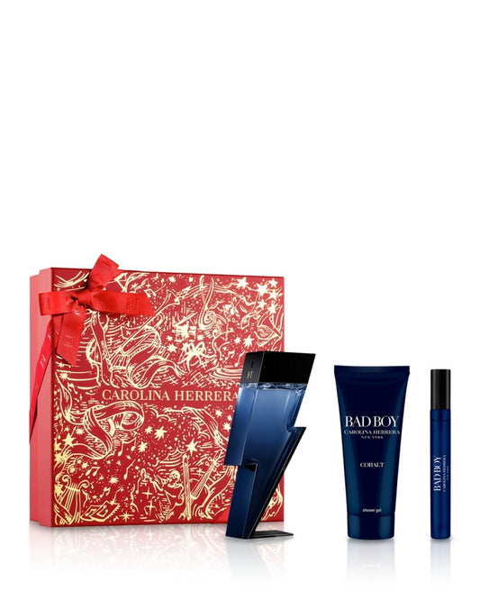 Bad Boy Cobalt Electrique 3 Piece 3.4oz (100mL) EDP SET for men by Carolina Herrera