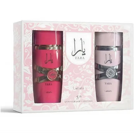 Yara 5th Anniversary 2 Piece (Yara & Candy) 3.4oz (100mL) SET unisex by Lattafa