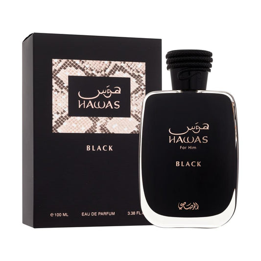 Hawas Black 3.4oz (100mL) EDP para hombres de Rasasi